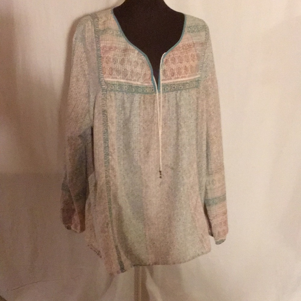 Ruff Hewn bohemian-inspired blouson top. Size 3x